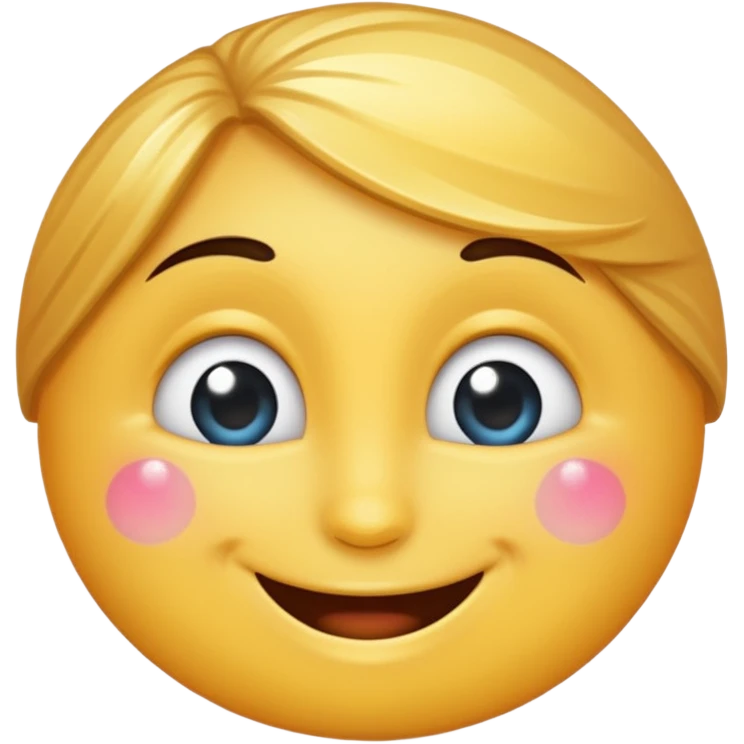 A happy face with a little sparkle emoji