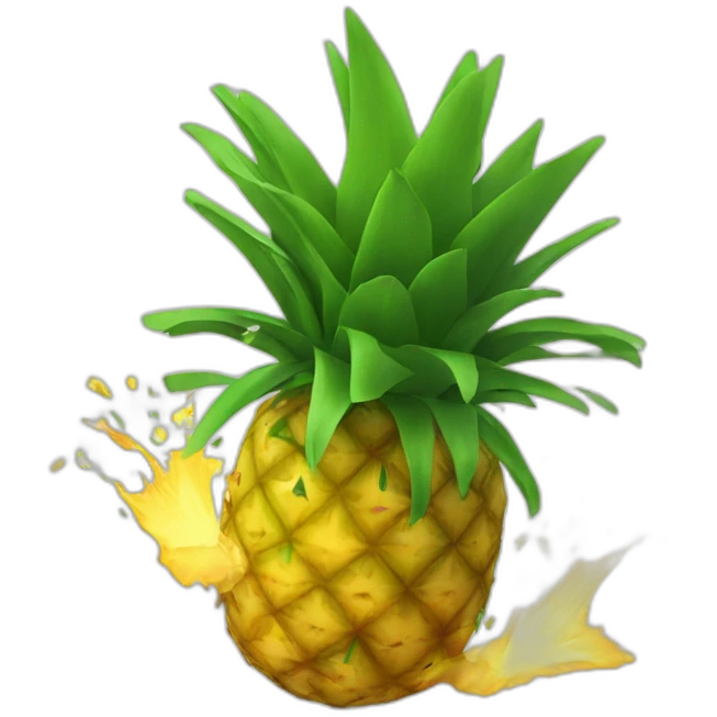 Exploding pineapple emoji