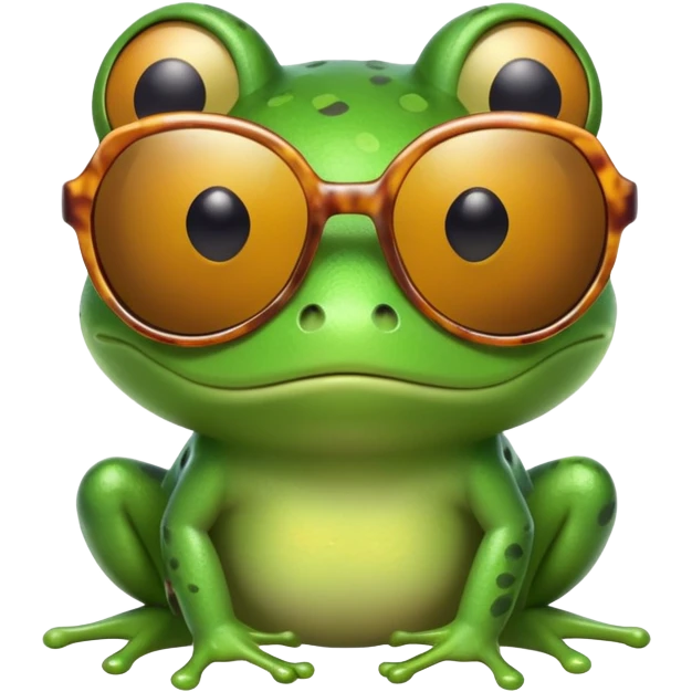 A frog with sunglasses  emoji