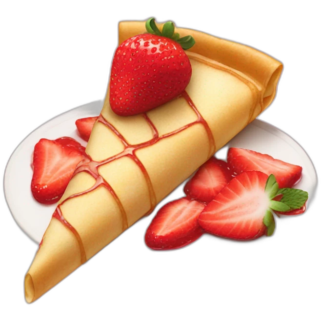 Strawberry crepe emoji