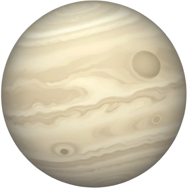 Venus planet emoji, pale grey sphere, gentle blurred haze, soft cloudy surface, simple and round emoji