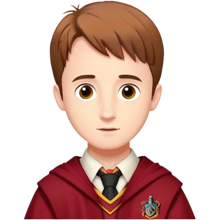 sean biggerstaff is Oliver Wood  in harry potter, wear hogwarts gryfindor uniform emoji