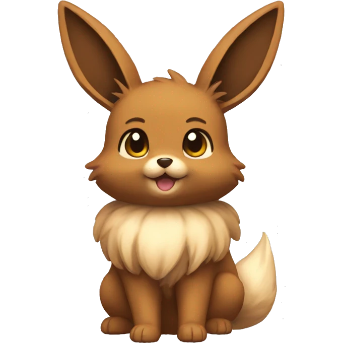 Brown Cookie-themed Eevee full body emoji