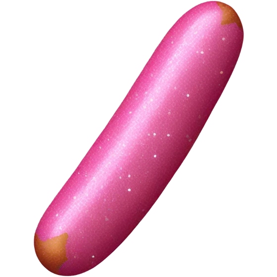 Singular Pink sausage with glitter  emoji
