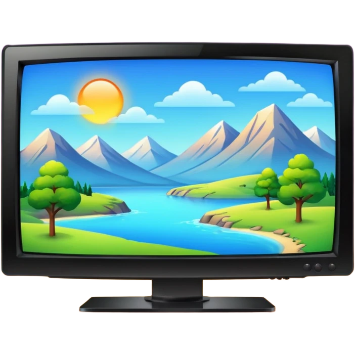 flat-screen television glowing screen emoji