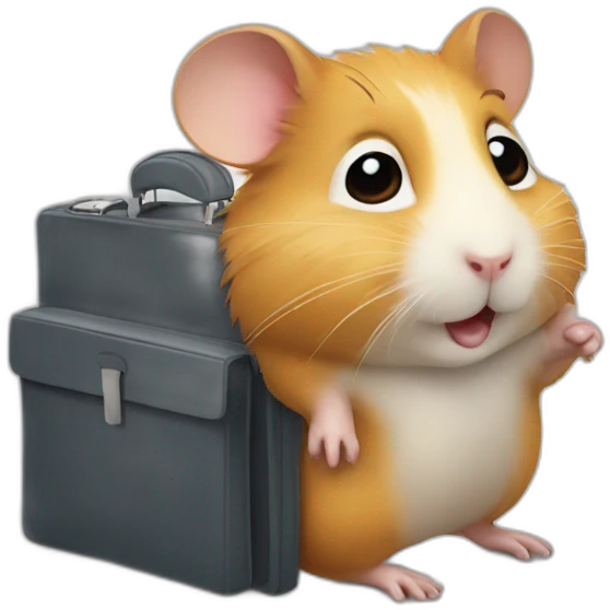 hamster carrying a briefcase emoji