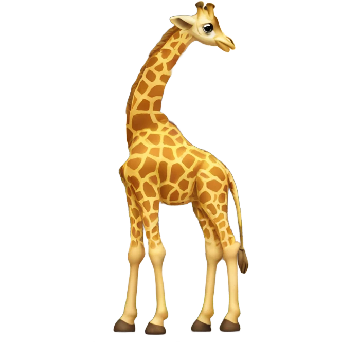 Giraffe standing in front of Eiffel Tower  emoji