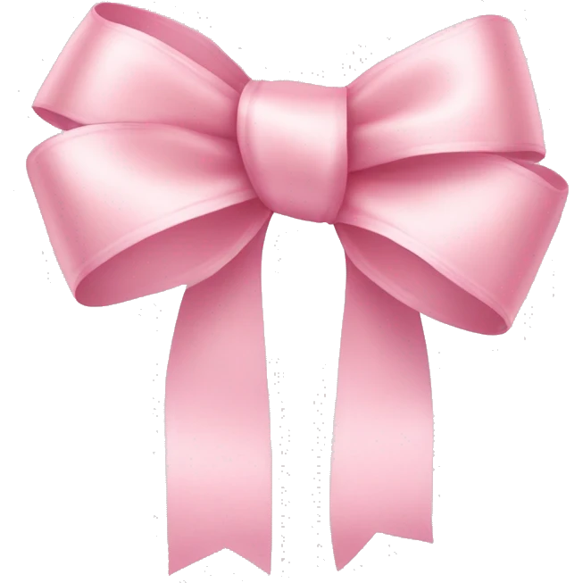light pink ribbon bow emoji