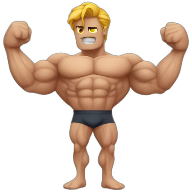 Un coeur avec des bras musclé emoji