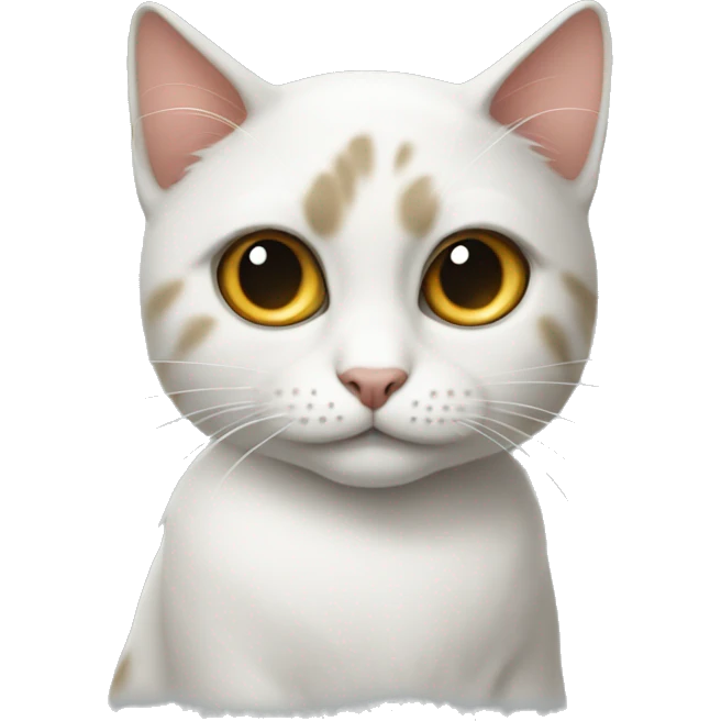 gato pardo y blanco emoji
