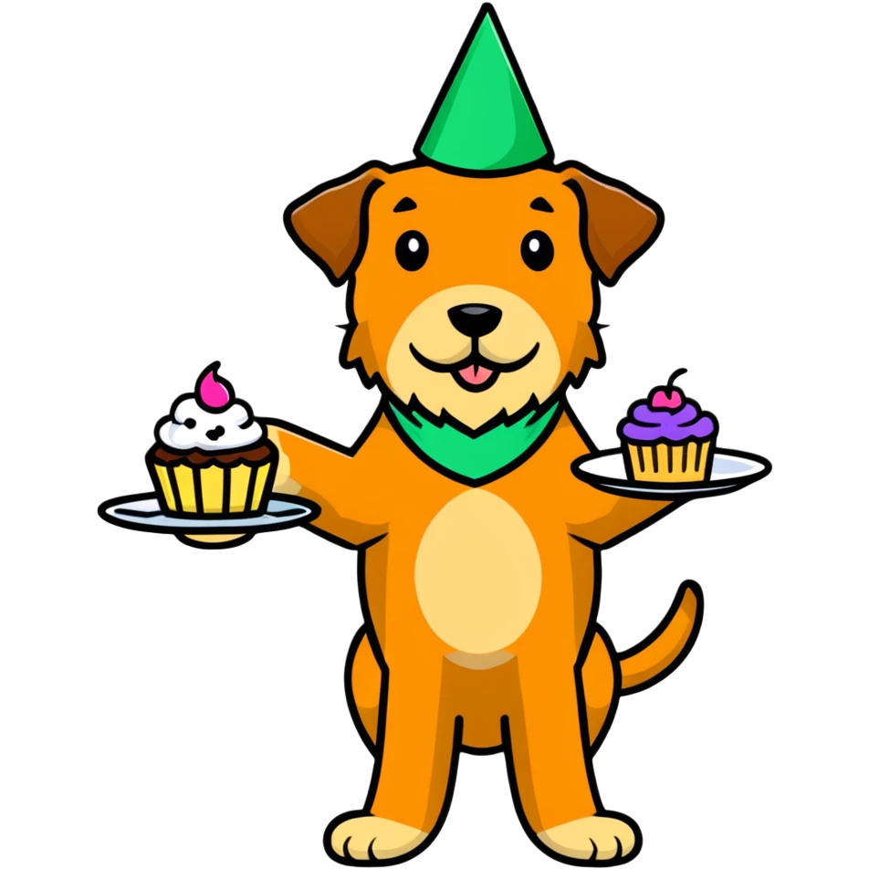 Irish terrier big party  emoji