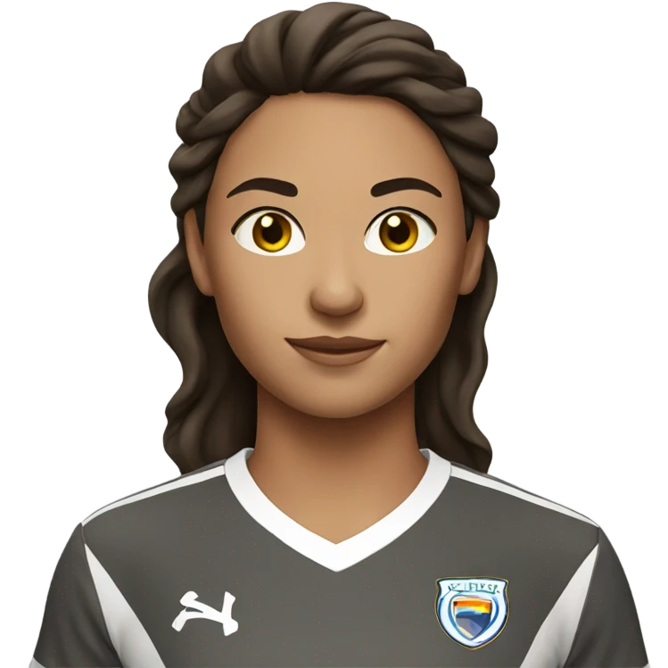 brunette soccer player  emoji