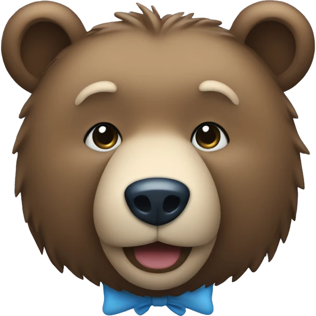 Bear with a blue heart emoji