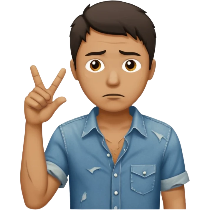 homme triste qui se fait pointer du doigt emoji