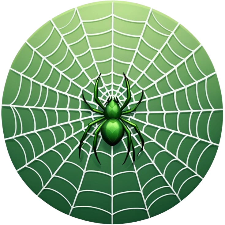 Green spider web emoji