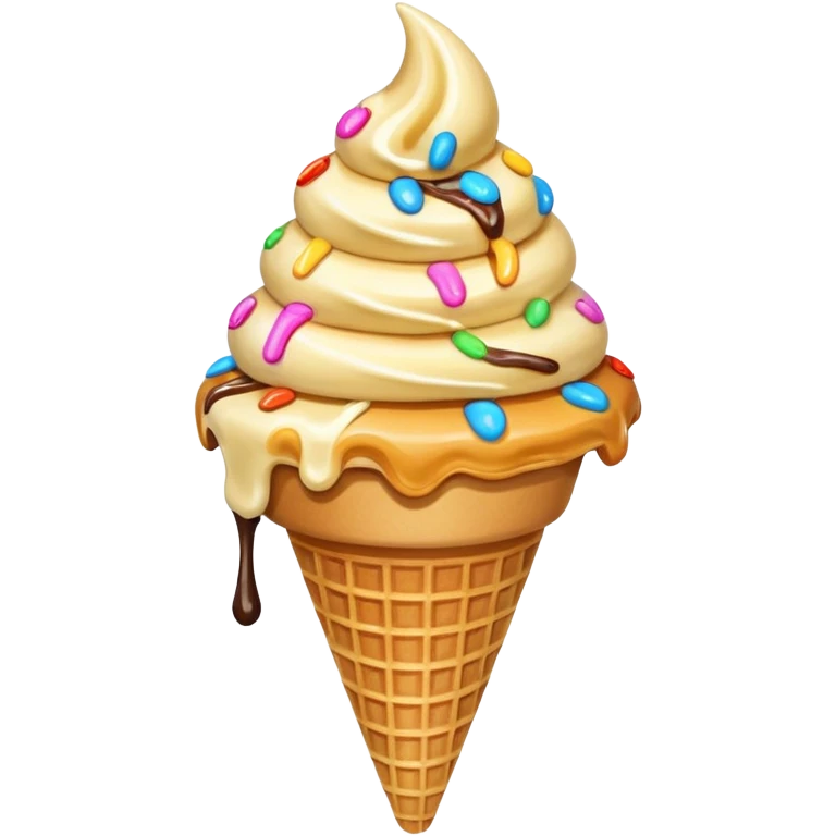 Ice Cream Cone melting emoji