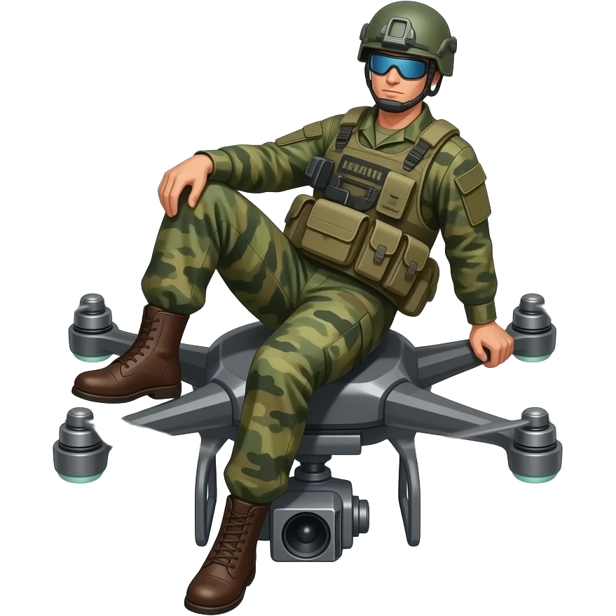 Soldier lazing drone emoji