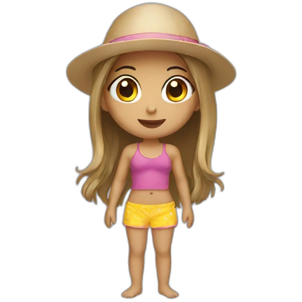 Girl in beach emoji