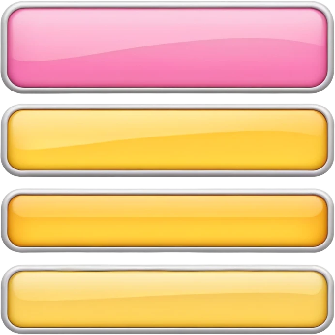 1/3rd Pink, 1/3rd white, 1/3rd yellow horizontal banner emoji