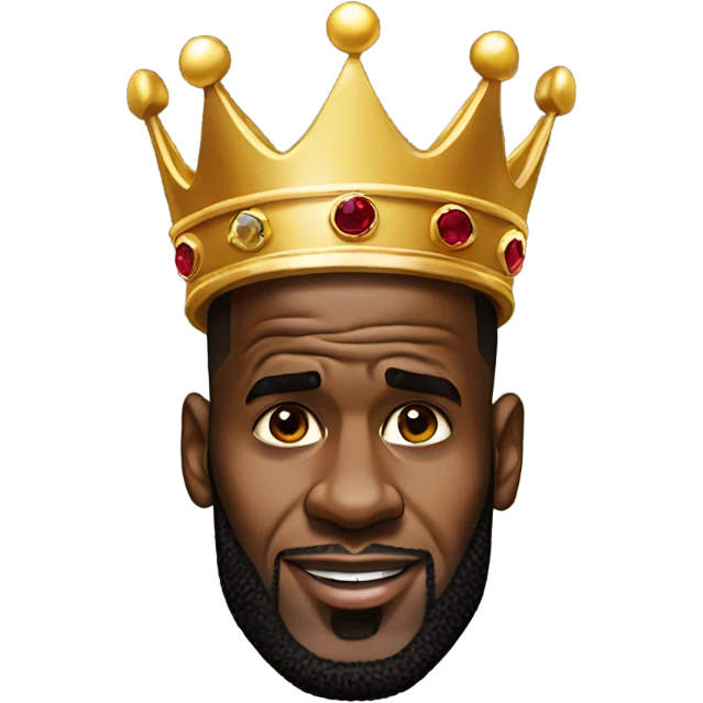 Lebron with a crown emoji