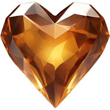 Brown crystal heart emoji