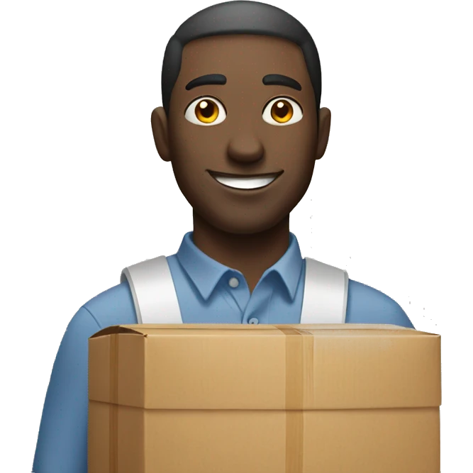 White man taking package emoji