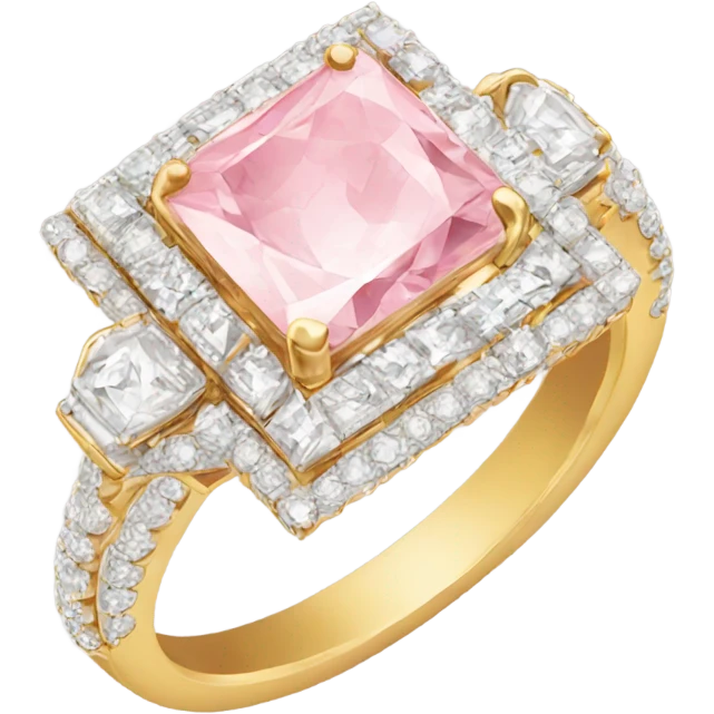 Pink diamond ring  emoji