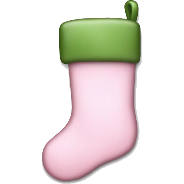  light pink Christmas stocking emoji