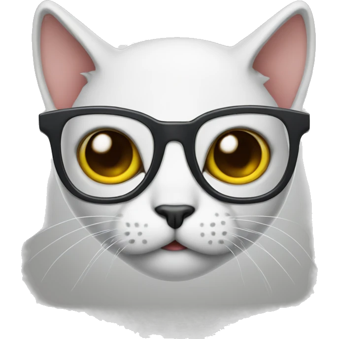 cat-brains with eyeglasses  emoji
