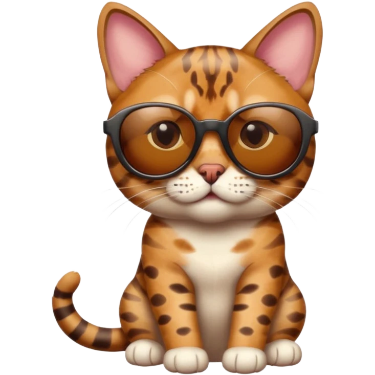 Bengal cat with sunglasses emoji