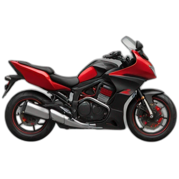 motorcycle black body red line emoji
