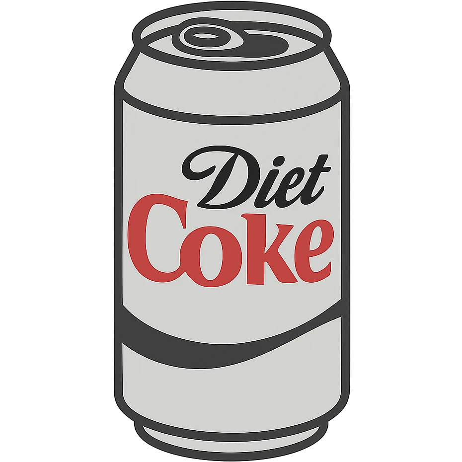 flat toon diet coke emoji