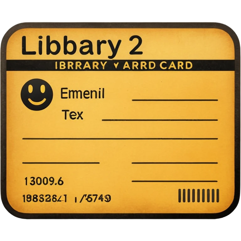 Library card
 emoji