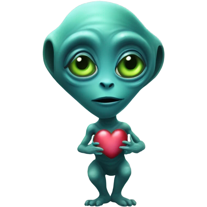 Alien with heart Eusebia emoji