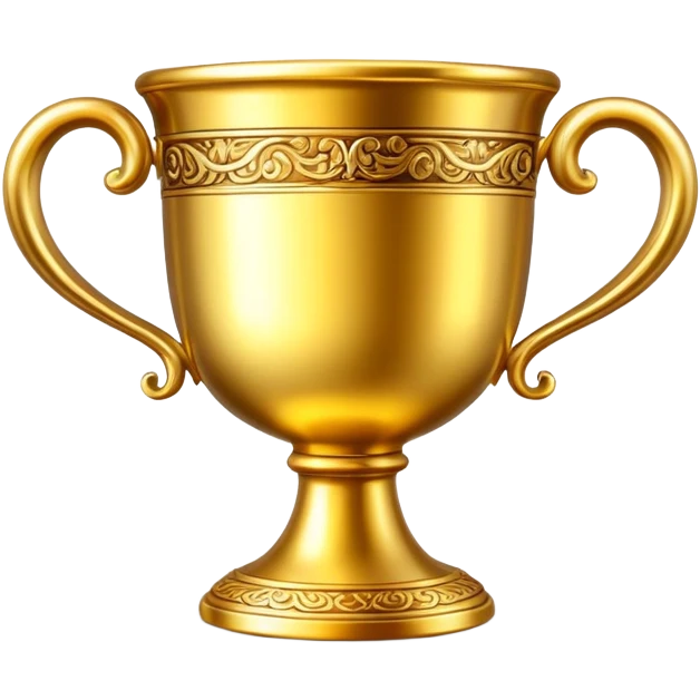 generate realistic detailed golden cup in 3d style emoji