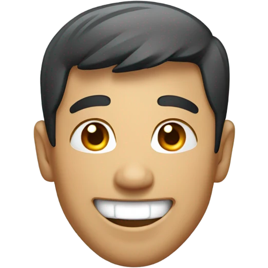 Asian guy laughing emoji