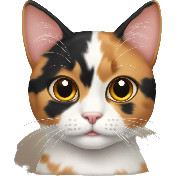 A cute calico cat emoji
