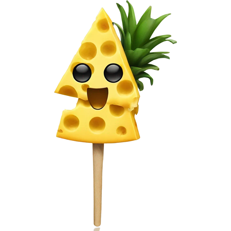Cheese and pineapple on a stick emoji