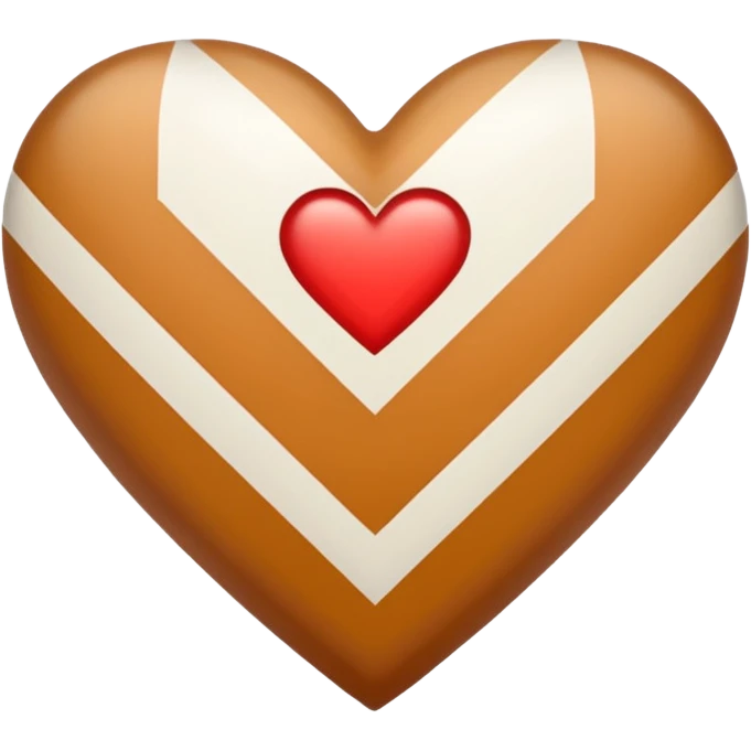 Tan and white checkered heart emoji