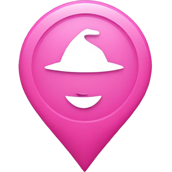 Pink location pin emoji