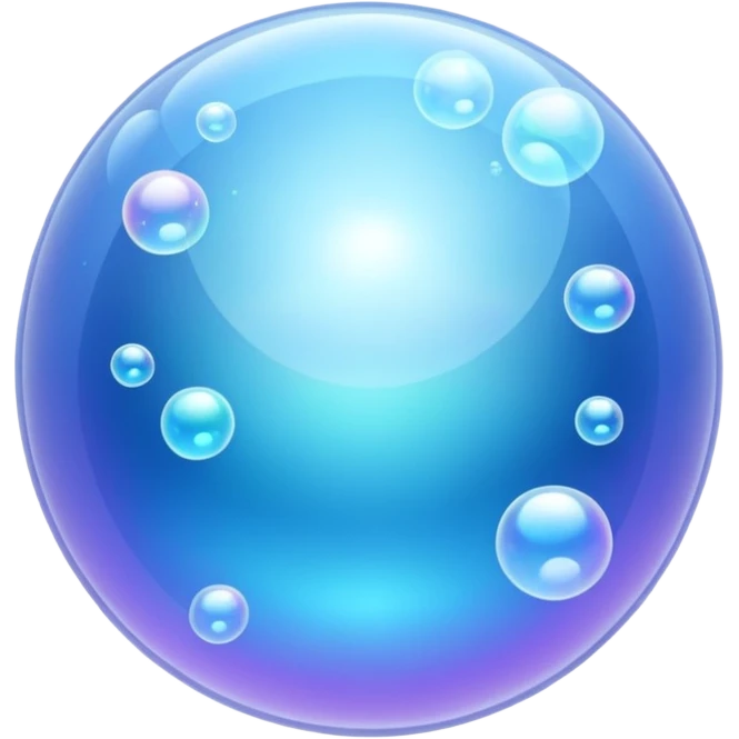bubbles with blue hue emoji