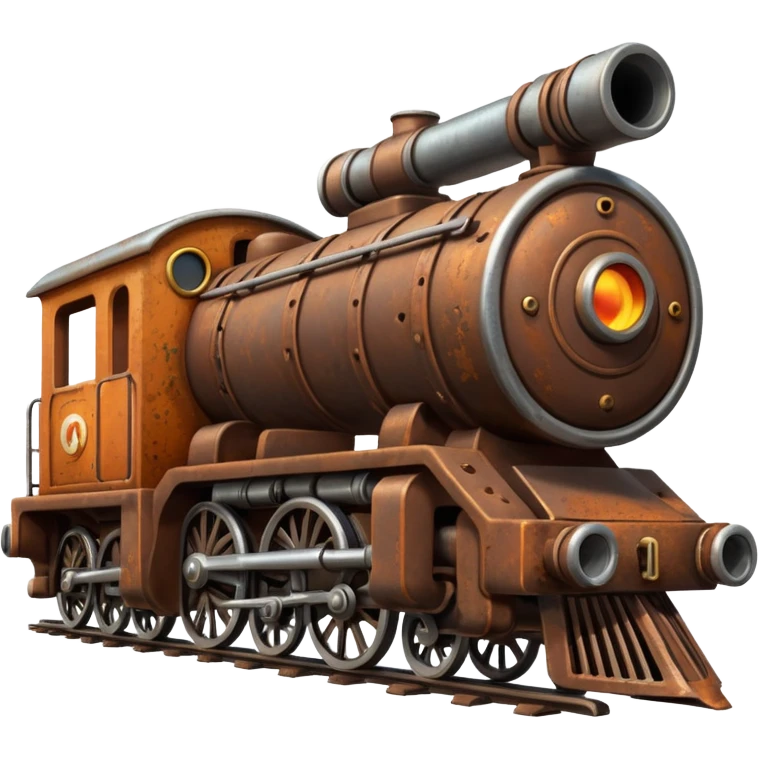 a train with a gun emoji