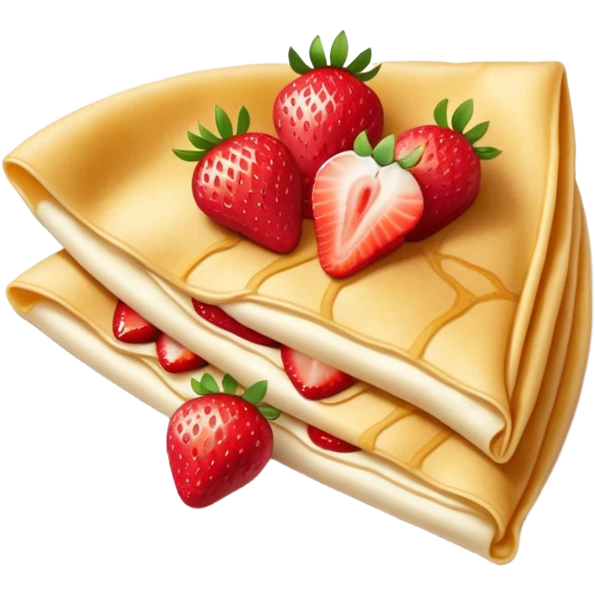 Gluten free crepe with strawberry  emoji