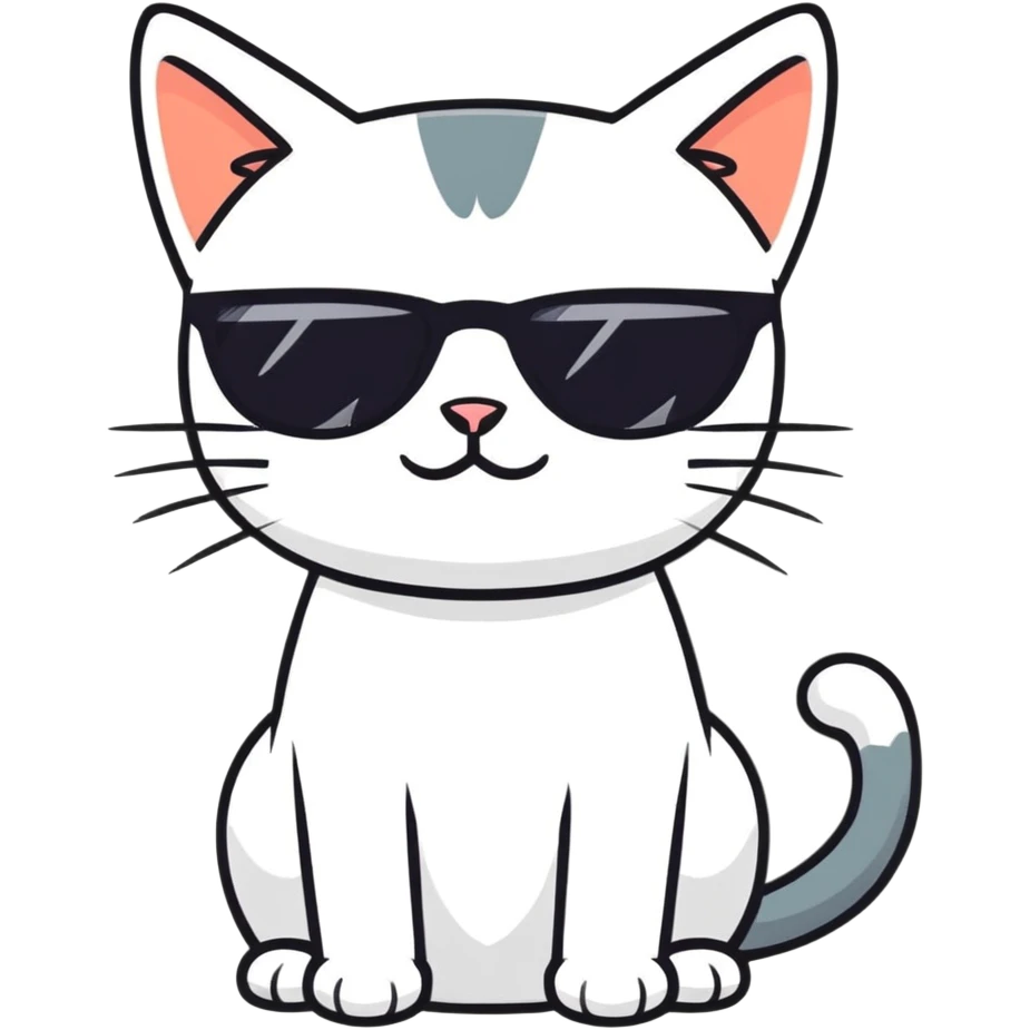 Cat with sunglasses emoji