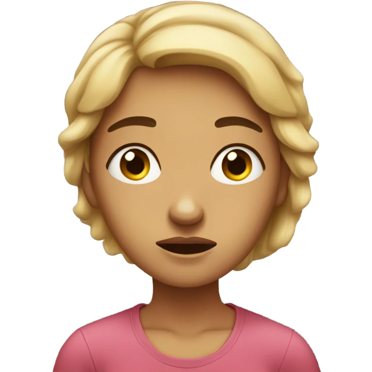 anxious looking woman emoji