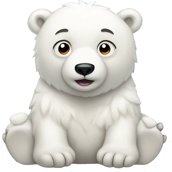 girly polar bear emoji