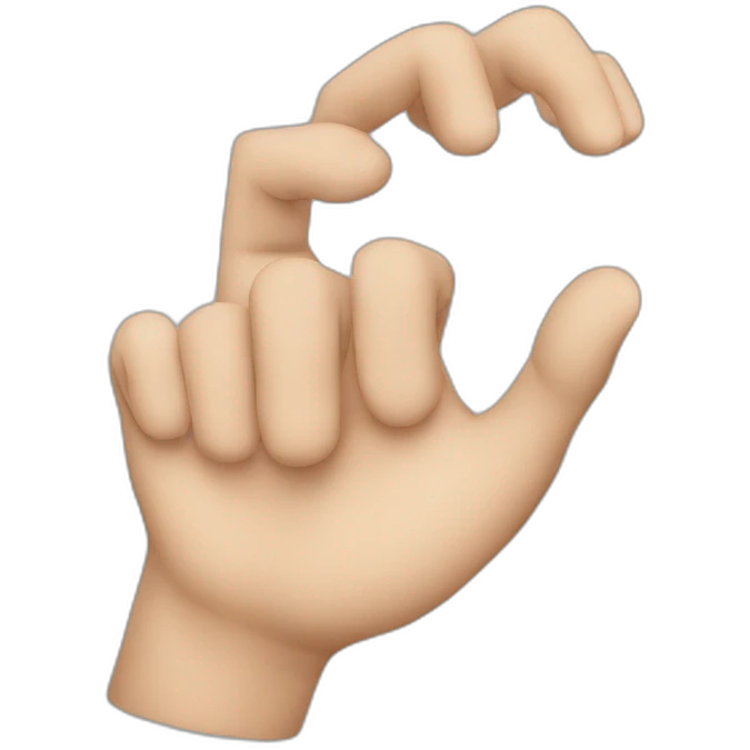 Hand something splited emoji
