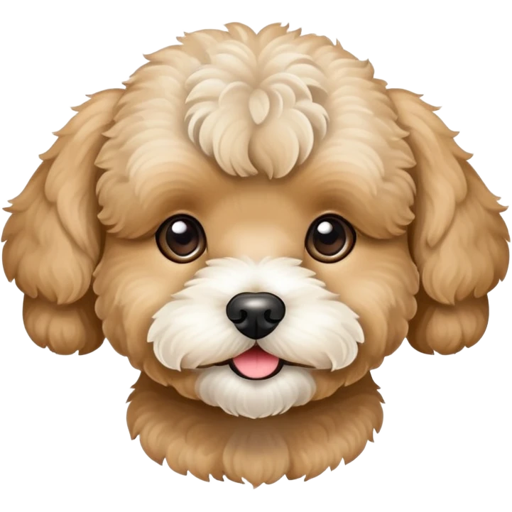 A beige Maltipoo with a white snout. emoji