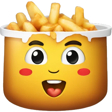 Poutine sur un avion emoji