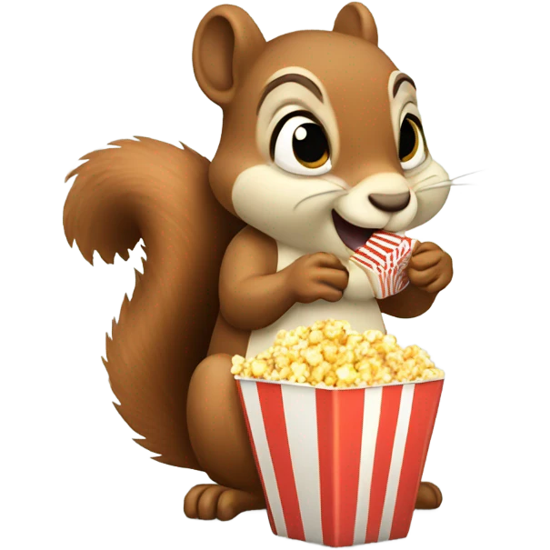 Squirrel eating Popcorn emoji